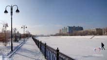 Вдоль берега Приволжского затона (сквер имени Гейдара Алиева))